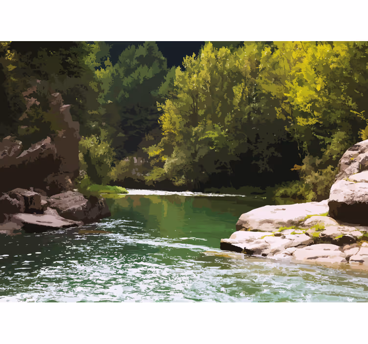Fotomurali natura paesaggio acquatico sereno - TenStickers