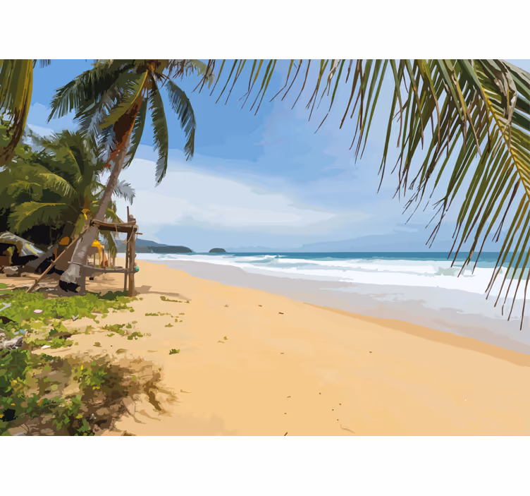 Fotomurale paesaggi vista della costa tropicale - TenStickers