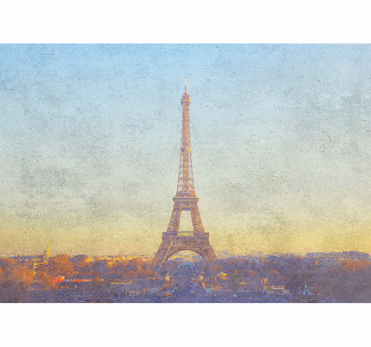 Fotomurale parigi torre eiffel al tramonto - TenStickers