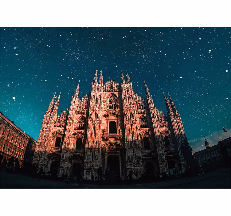 Fotomurale di madrid paesaggio notturno del duomo - TenStickers