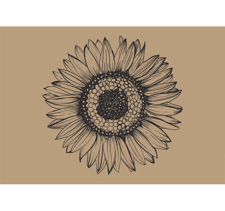 Fotomurale fiori design floreale girasole - TenStickers