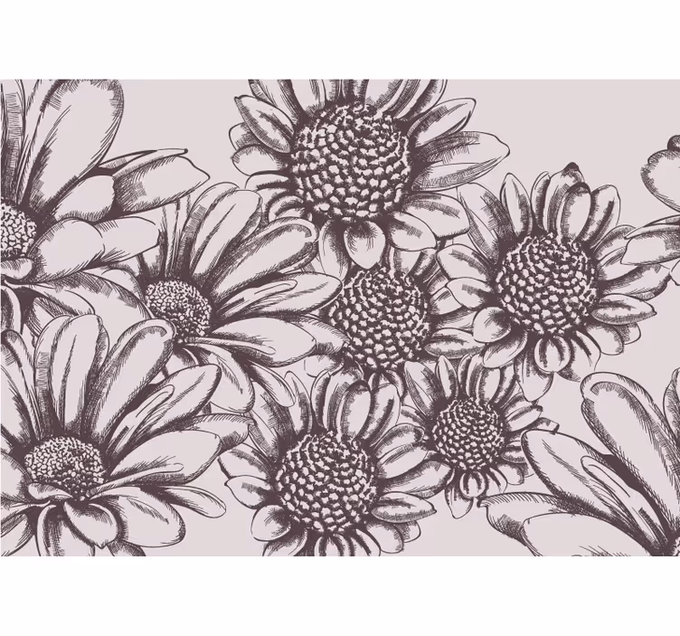Fotomurale fiori motivo margherite - TenStickers