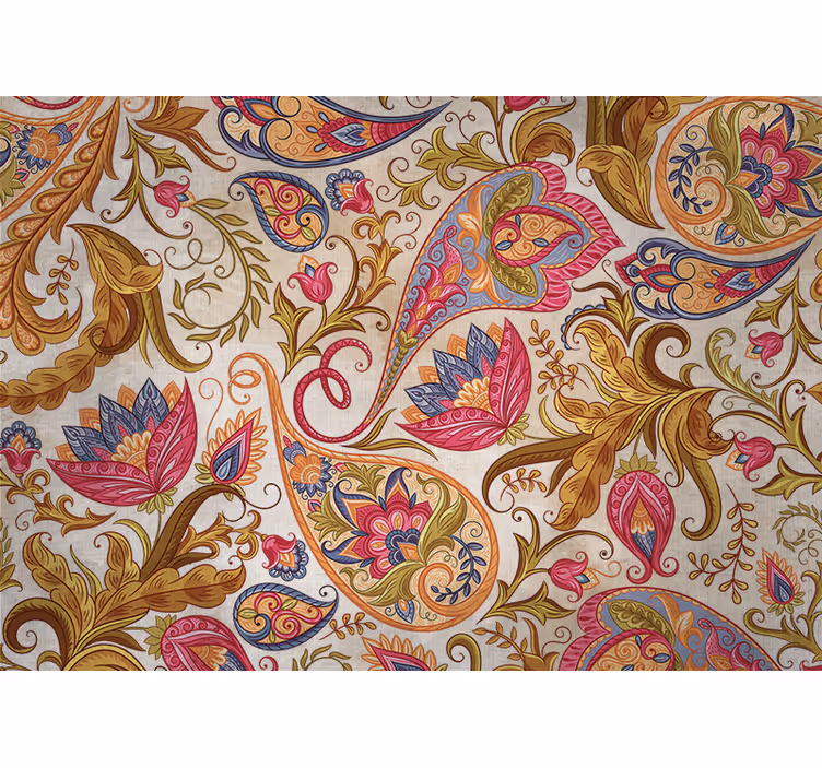 Fotomurale fiori motivi paisley floreali - TenStickers