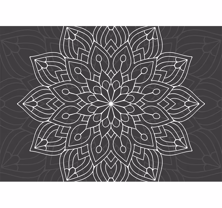 Fotomurali mandala motivo floreale intricato - TenStickers
