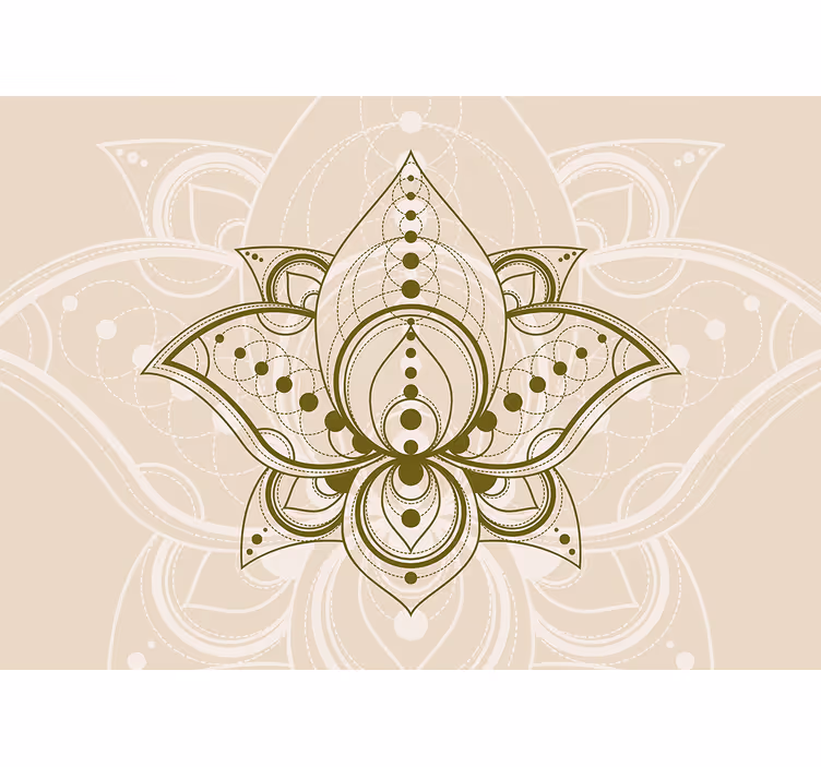 Fotomurali mandala design elegante di loto - TenStickers