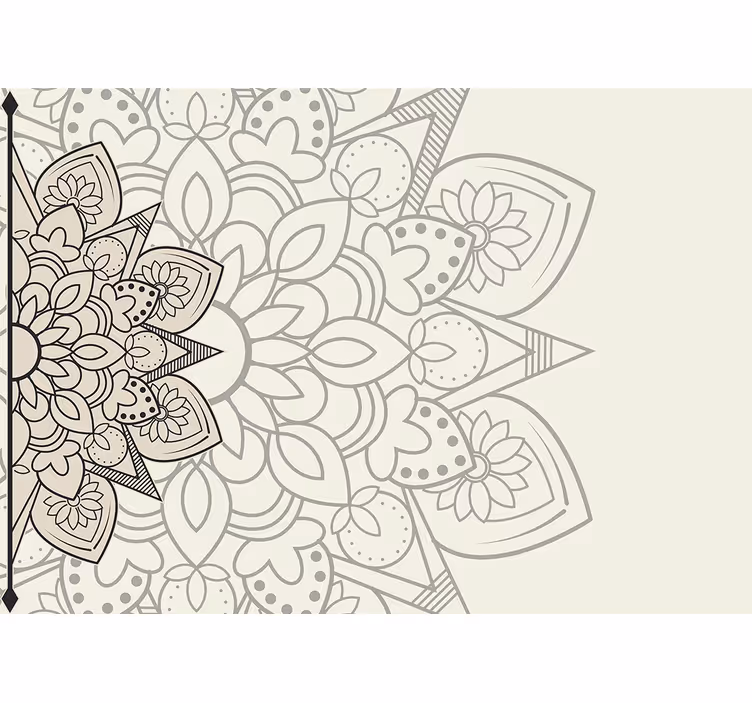 Fotomurali mandala motivo floreale elaborato - TenStickers