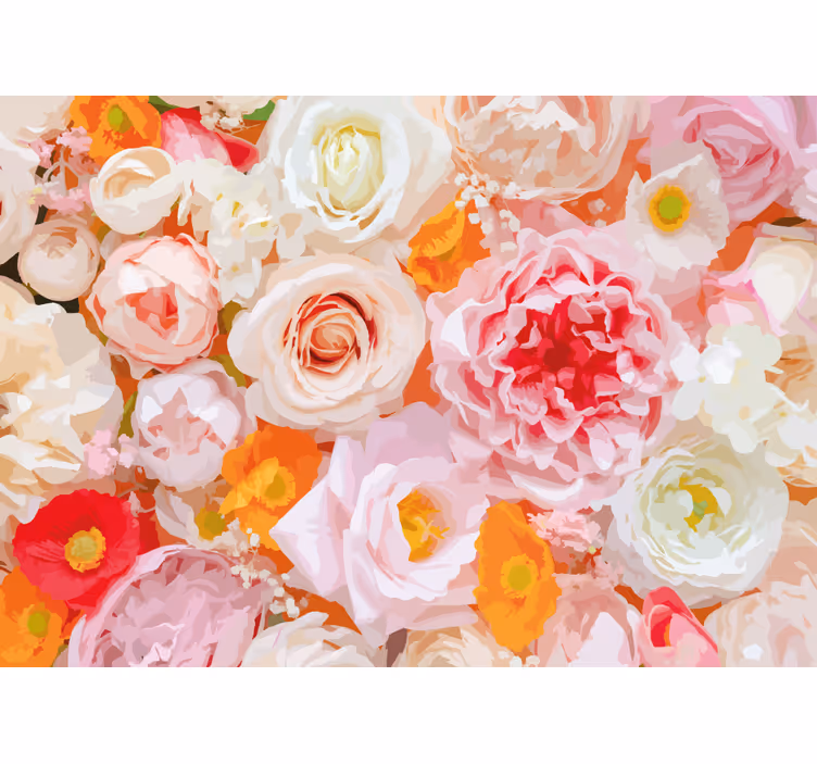 Fotomurale fiori composizione floreale delicata - TenStickers