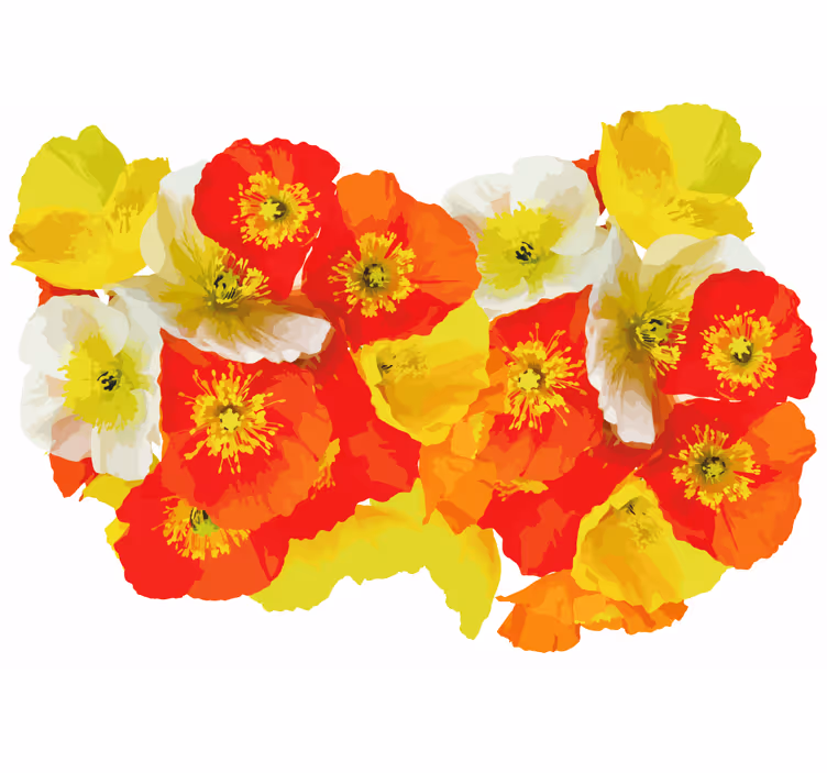 Fotomurale fiori composizione di papaveri - TenStickers