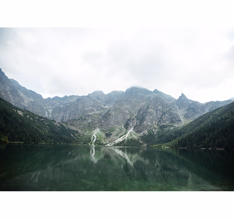 Fotomurale paesaggi riflesso magnifico di montagna - TenStickers