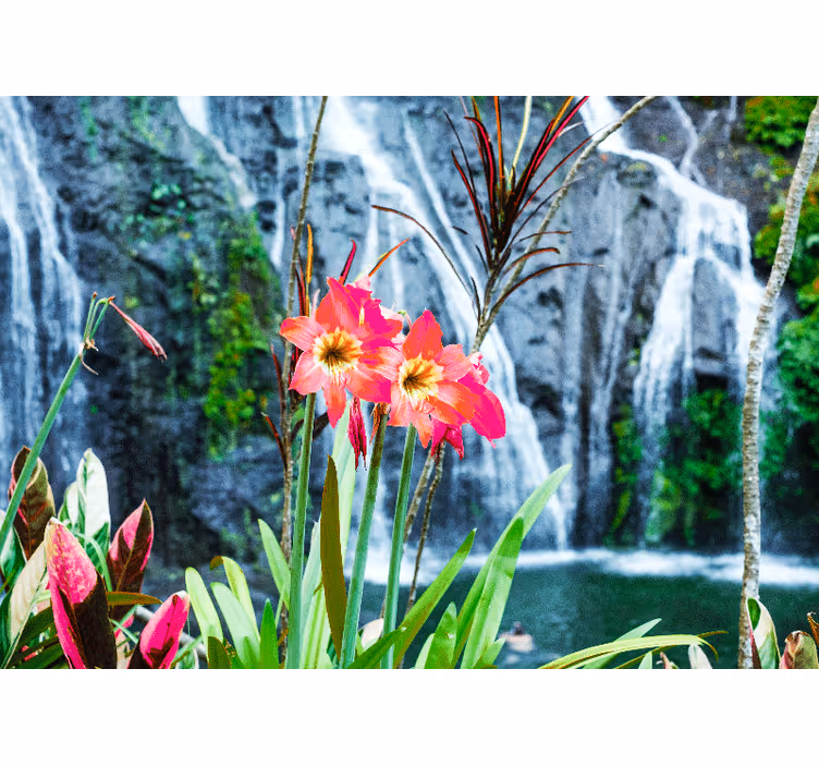 Fotomurale fiori fioriture tropicali rosa - TenStickers