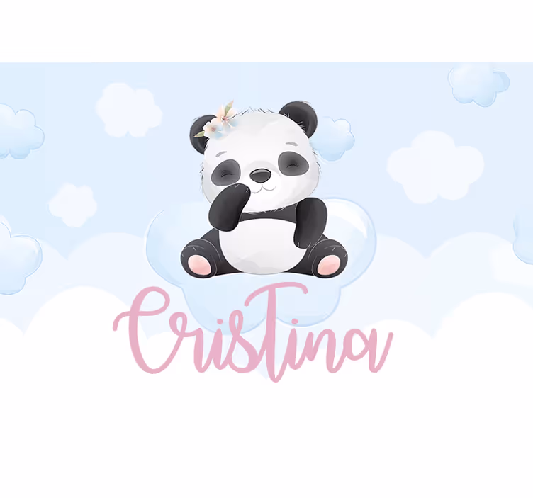 Fotomurale animali design di panda carino - TenStickers