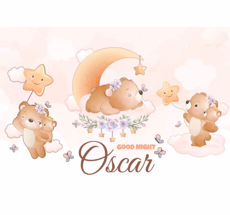 Fotomurale per neonato collezione orso sonnolento - TenStickers