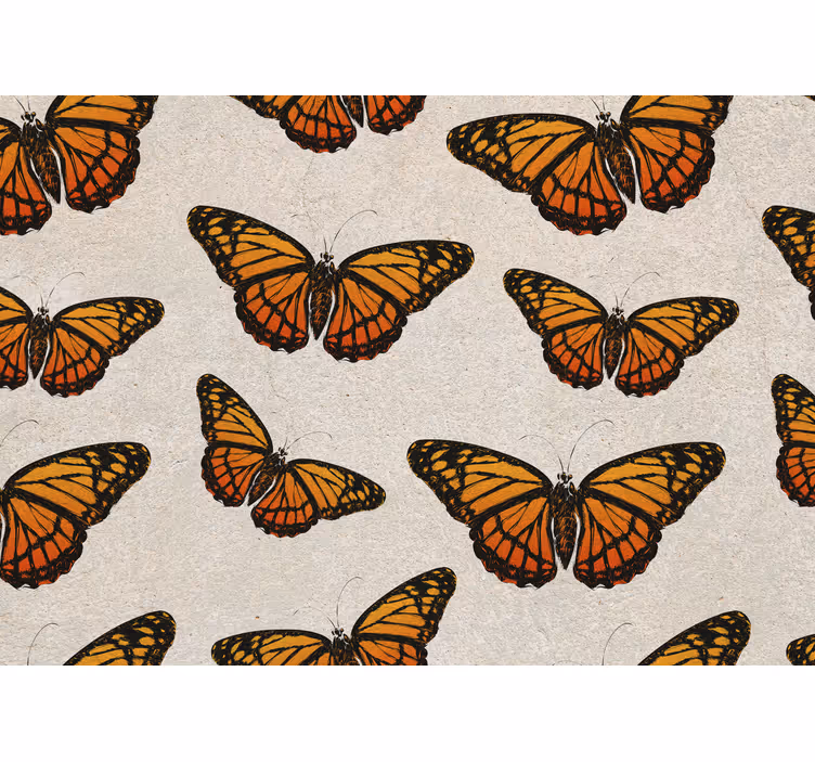 Fotomurale fiori farfalle in volo - TenStickers