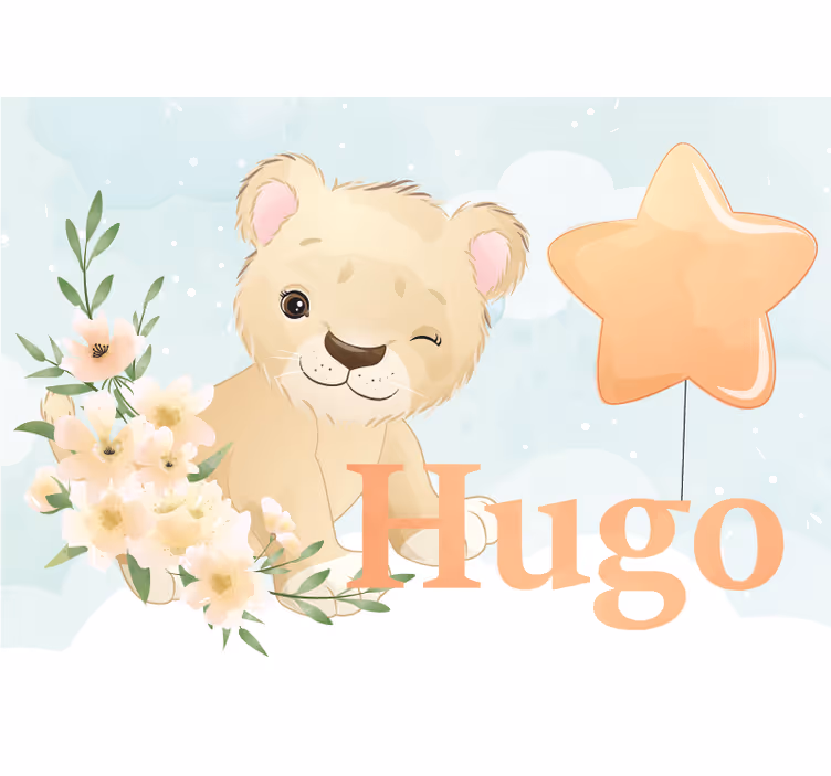 Fotomurale animali personaggio leone carino - TenStickers