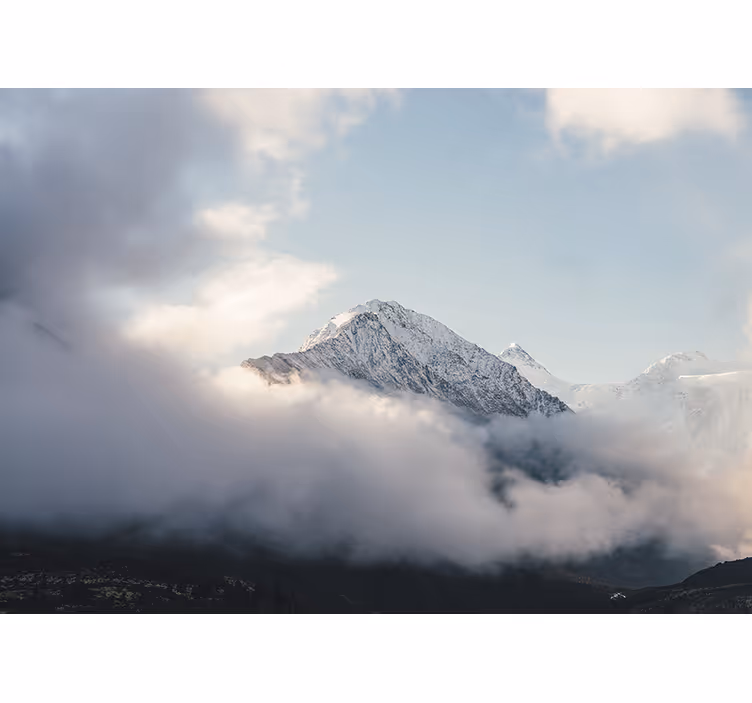 Fotomurale montagna vette gelate maestose - TenStickers