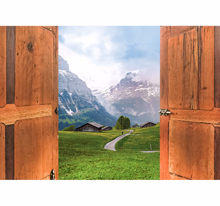 Fotomurale paesaggi vista montagna apertura - TenStickers