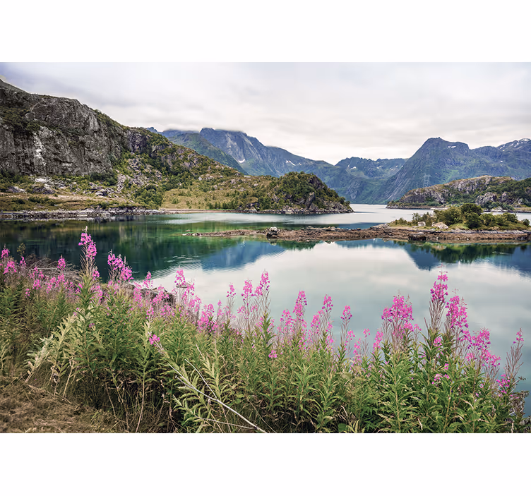 Fotomurale paesaggi fiordo norvegese incantevole - TenStickers