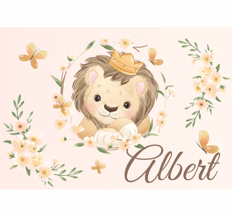 Fotomurali leone re leone carino - TenStickers