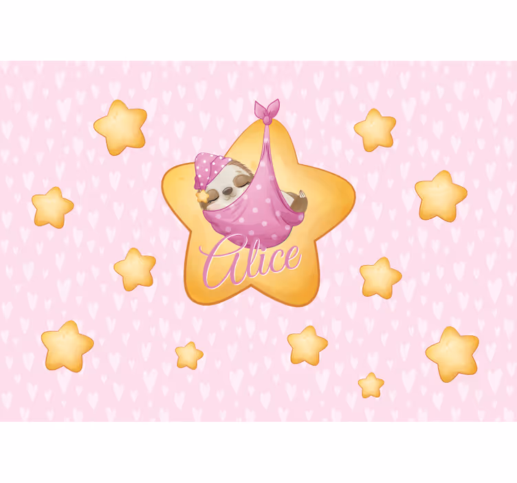 Fotomurale per neonato bradipo tra le stelle - TenStickers