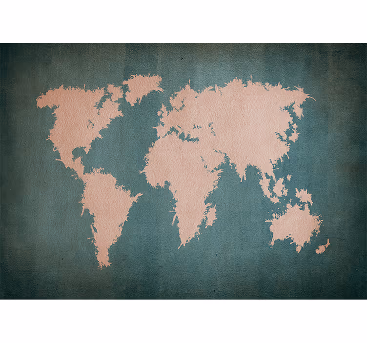 Fotomurale mappamondo contorno globale - TenStickers