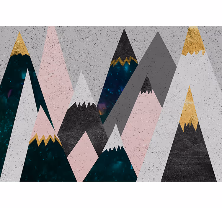 Fotomurale montagna picchi montani astratti - TenStickers