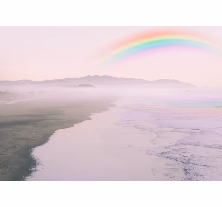 Fotomurali natura spiaggia arcobaleno serena - TenStickers