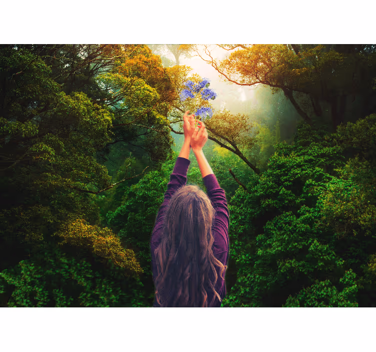 Fotomurali natura raggiungendo i fiori - TenStickers