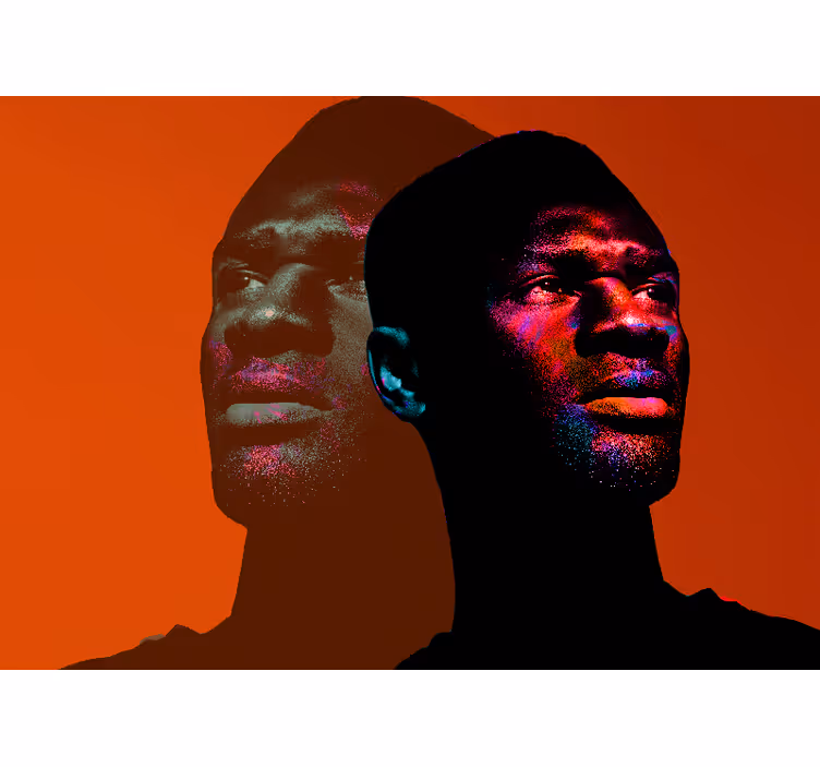 Fotomurali persone silhouette di ritratti dinamici - TenStickers