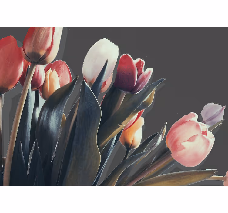Fotomurale fiori vetrina di fiori di tulipano - TenStickers