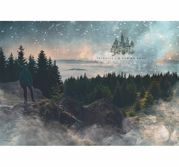 Fotomurali natura scena di foresta maestosa - TenStickers