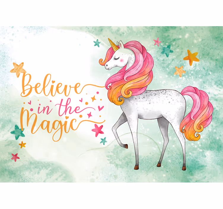 Fotomurale fantasia unicorno incantato - TenStickers