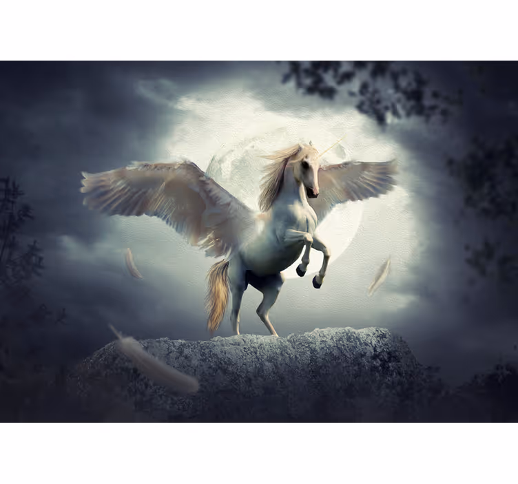 Fotomurale fantasia unicorno volante - TenStickers