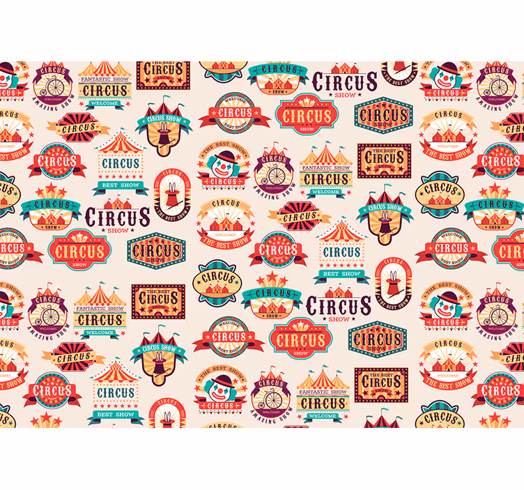 Fotomurali frasi segnaletica a tema circo - TenStickers