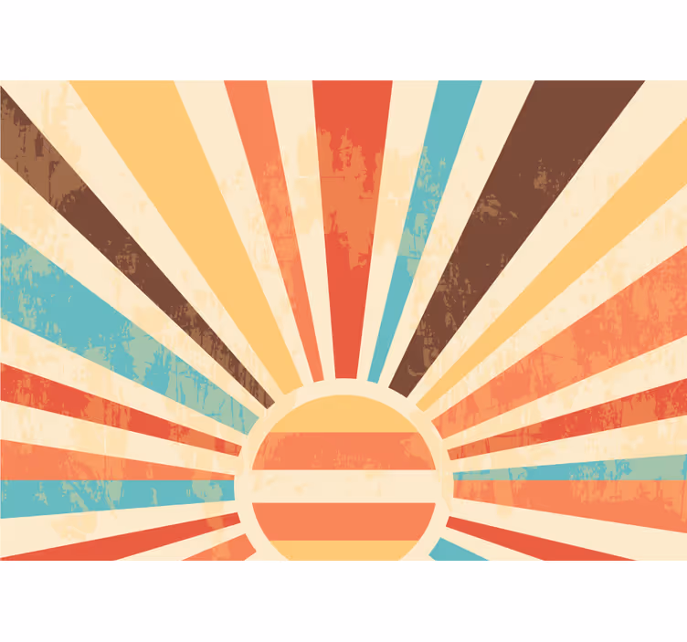 Fotomurale astratto design sole radioso - TenStickers
