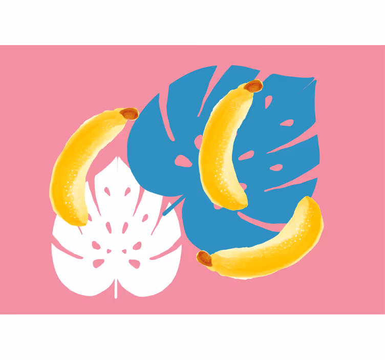 Fotomurali fiori diversi banane e foglie - TenStickers