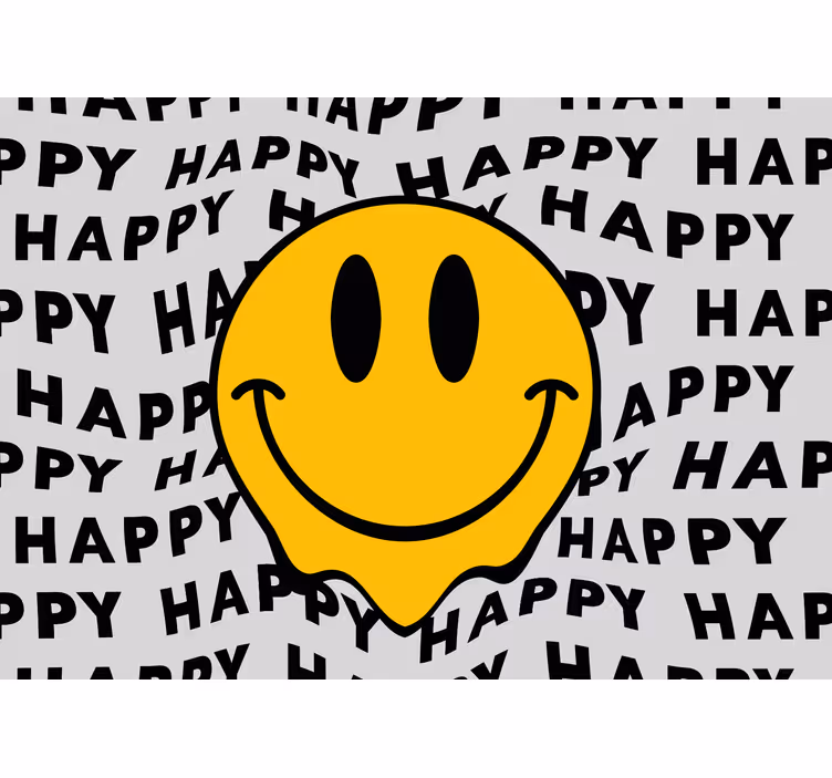 Fotomurali frasi messaggio faccia sorridente - TenStickers