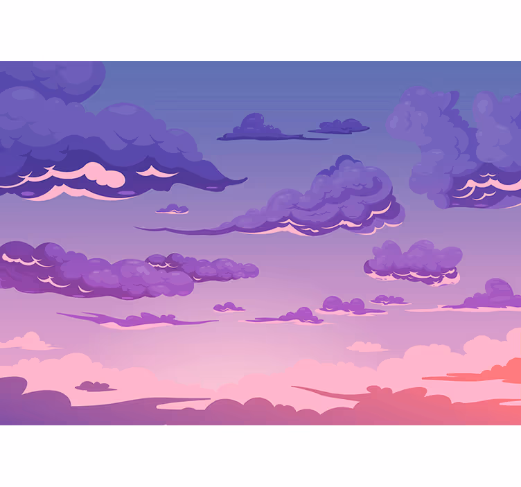 Fotomurale cielo vista di nuvole giocose - TenStickers