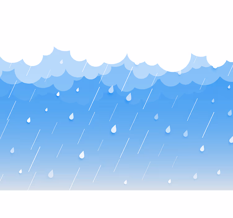 Fotomurale cielo paesaggio nuvoloso con gocce - TenStickers