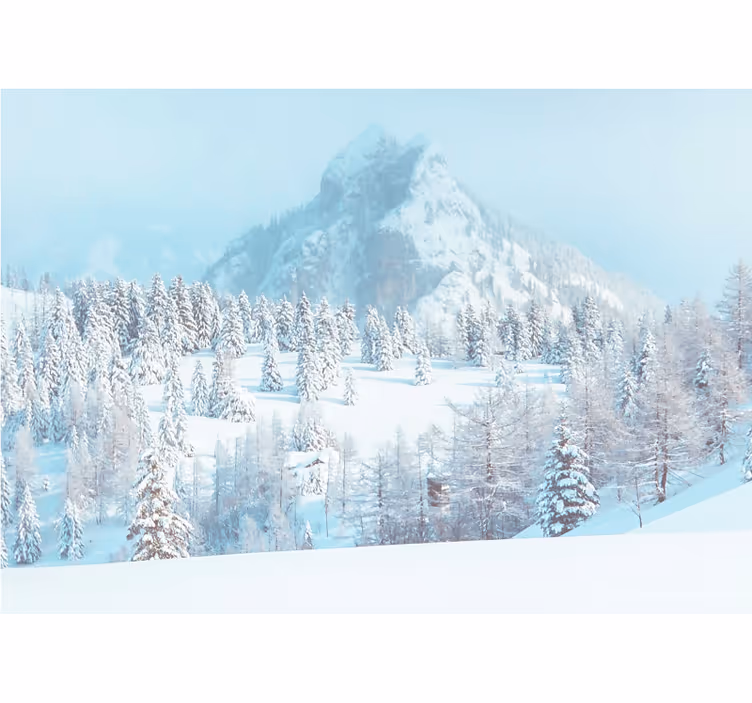 Fotomurale montagna paesaggio di picchi glaciali - TenStickers
