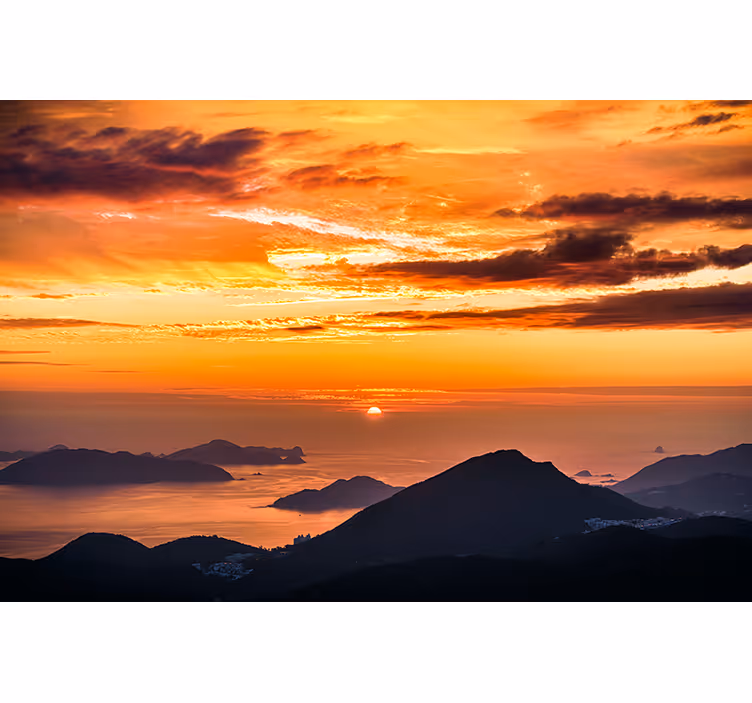 Fotomurale paesaggi tramonto sul mare - TenStickers