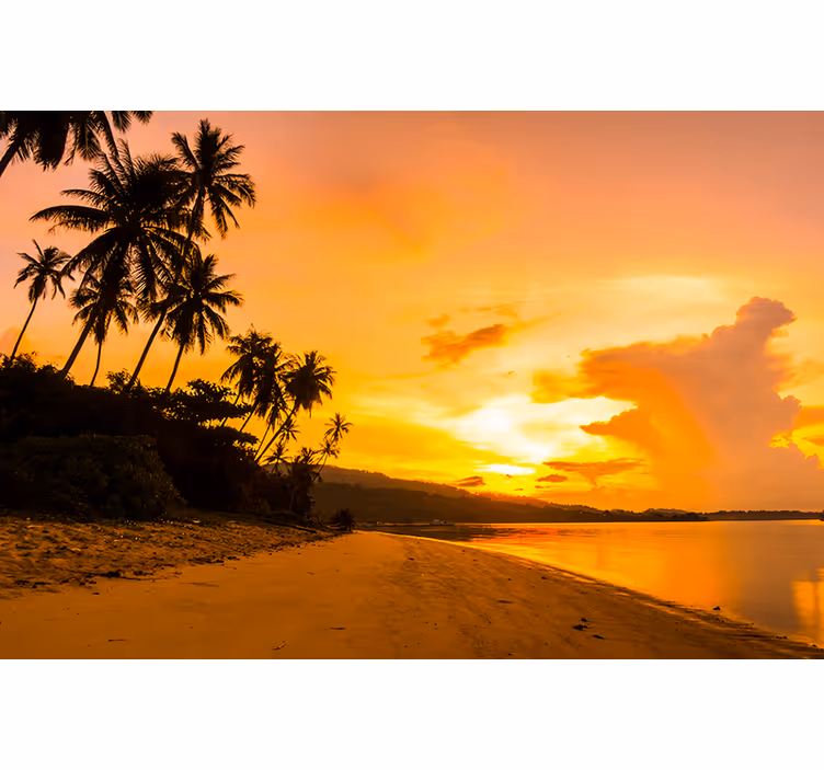Fotomurale paesaggi serenità al tramonto tropicale - TenStickers
