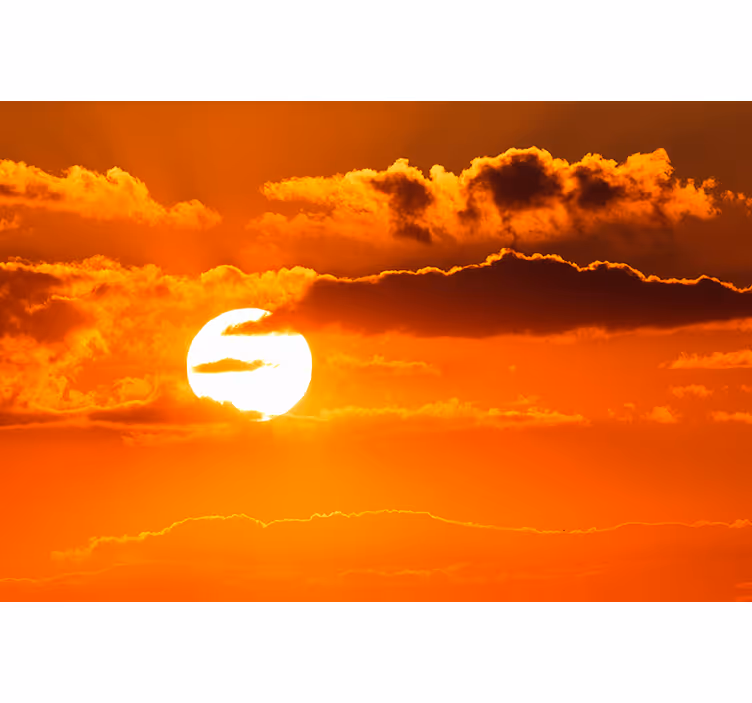 Fotomurale cielo tramonto tra le nuvole - TenStickers