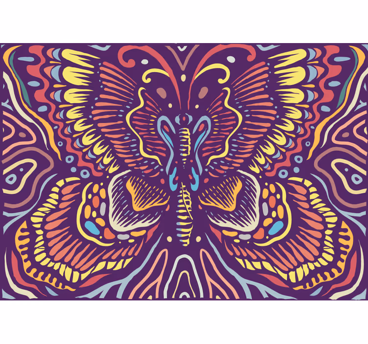 Fotomurale animali arte farfalla colorata - TenStickers