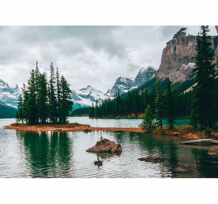 Fotomurale paesaggi lago alpino tranquillo - TenStickers