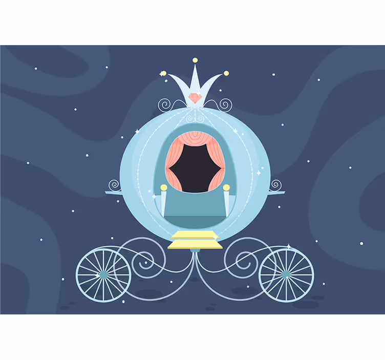 Fotomurale cameretta carrozza da favola - TenStickers