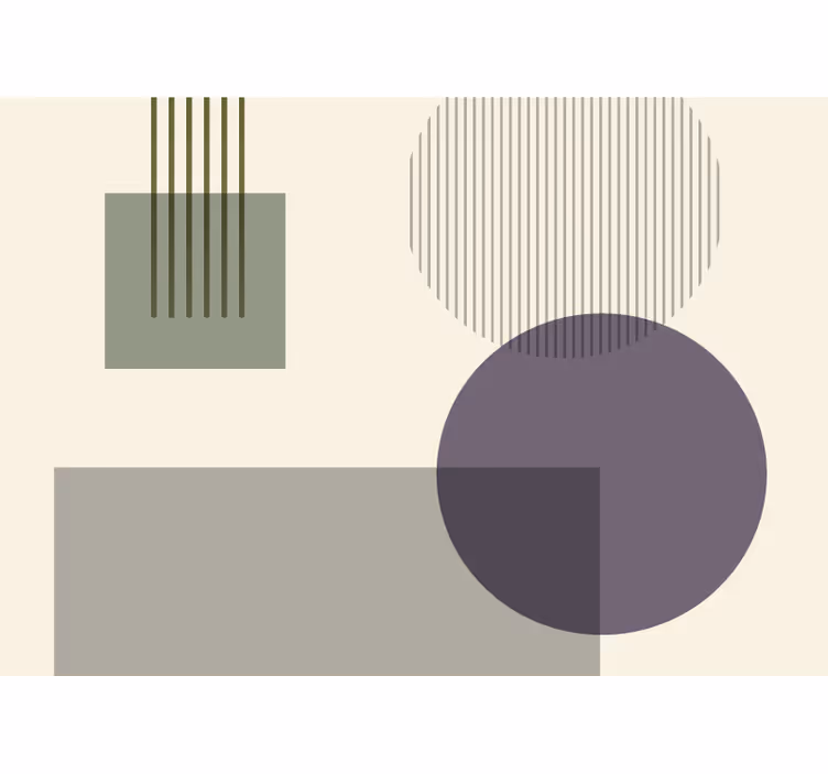 Fotomurale astratto gioco di forme geometriche - TenStickers