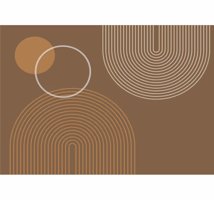 Fotomurale astratto con motivi circolari geometrici - TenStickers