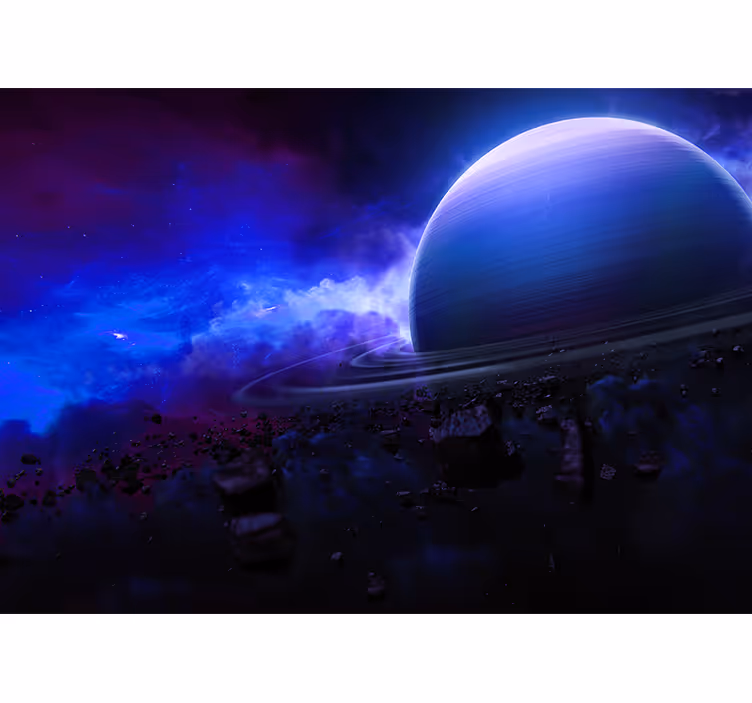Fotomurale spaziale vista planetaria stellata - TenStickers
