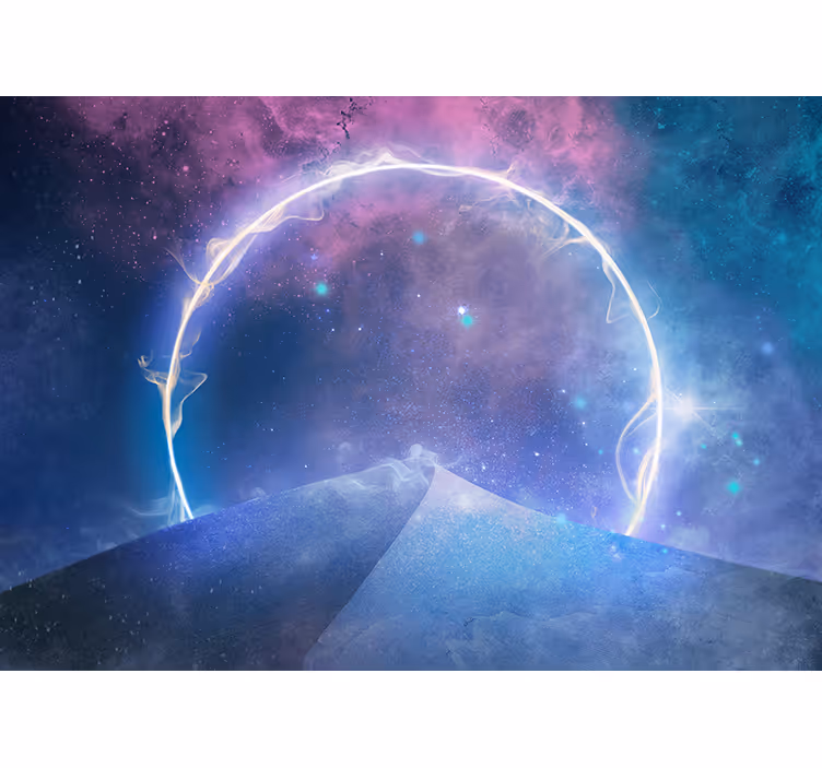 Fotomurale spaziale portale circolare galattico - TenStickers