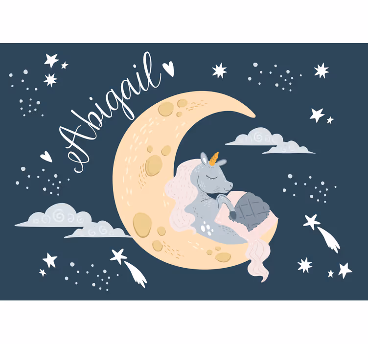 Fotomurale cameretta unicorno dei sogni notturni - TenStickers